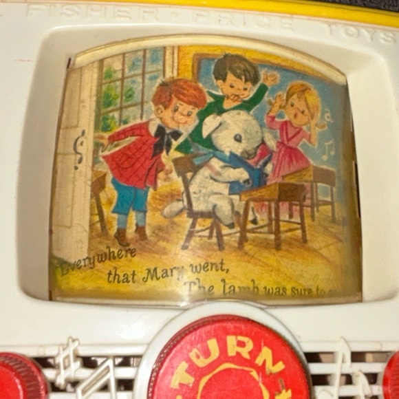 Fisher Price Music Box TV Peek A Boo Screen Vintage Toy Mary Had A Little Lamb - Picture 7 of 10